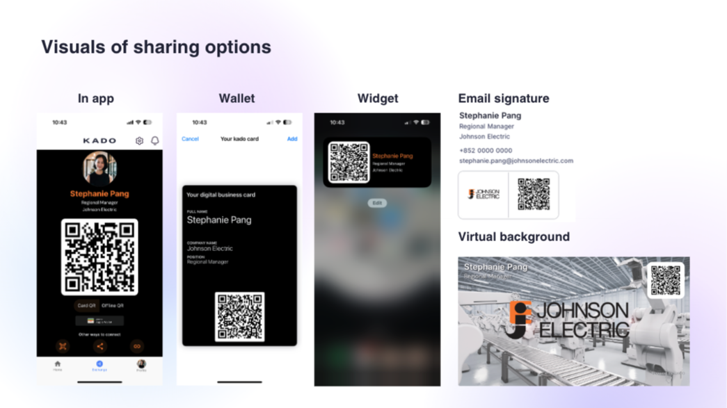 Different ways to share your business card